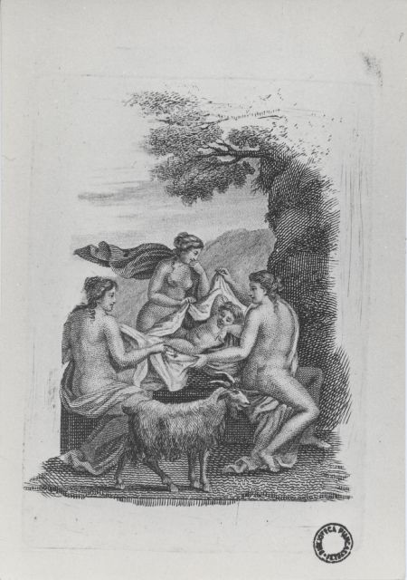 Anonimo — Fontana - sec. XVIII/ XIX - Giove allattato dalla capra Amaltea — insieme